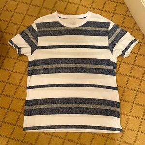 Blue Crown black/gray striped cotton T-shirt NWT XL